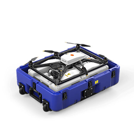 FK11903021 Fotokite Transport Case Configuration - Fotokite Sigma, Transport Case Blue, Wheeled, 120V, Fotokite Live App, No Tablet Included - Image 1